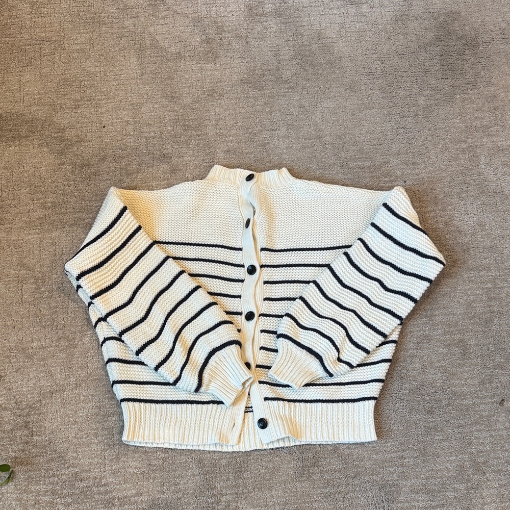 Alex Mill Striped Button-Back Sweater